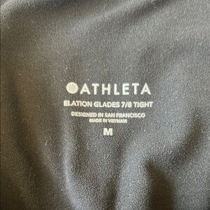 Athleta Elation Glades 7/8 Tight in Black and Maroon